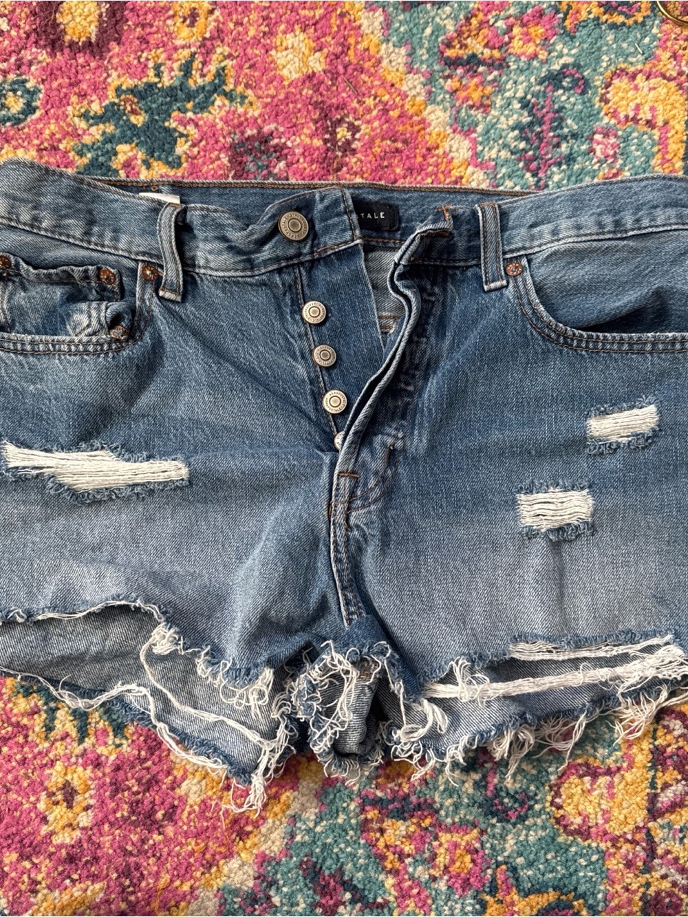 Aeropostale Distressed Denim Women’s Shorts - Blue